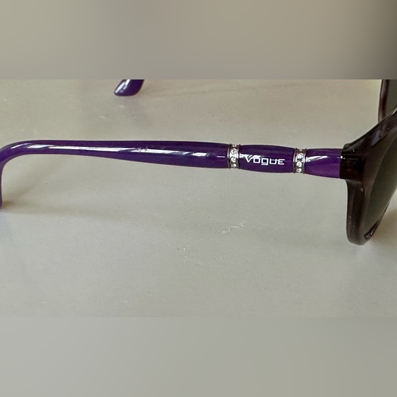 Vogue Eyeglasses Frames Purple Crystal embellished arms, (put your lenses in)! - Picture 10 of 10